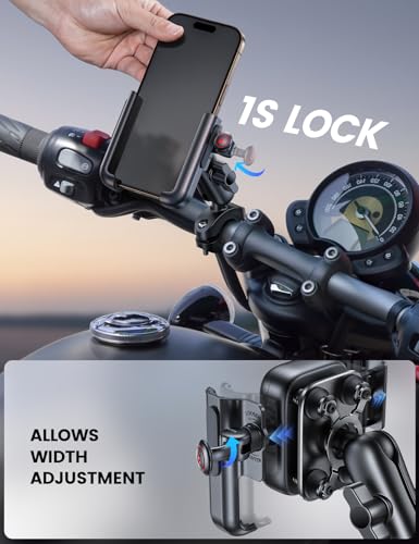 All-Metal Anti-Shake Motorcycle Phone Mount