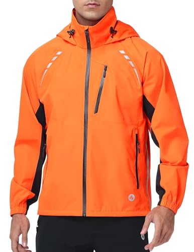 Men’s Waterproof Packable Cycling Rain Jacket