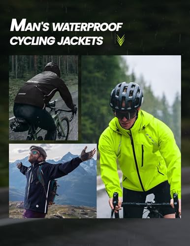 Men’s Waterproof Packable Cycling Rain Jacket