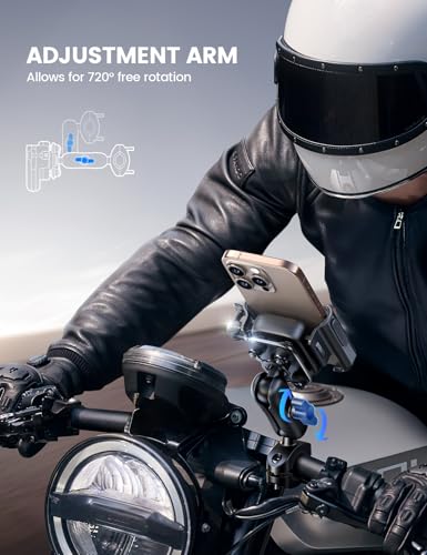 All-Metal Anti-Shake Motorcycle Phone Mount