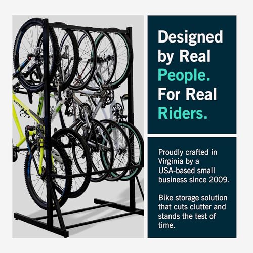 Freestanding 5-Bike Storage Rack For Garage Use