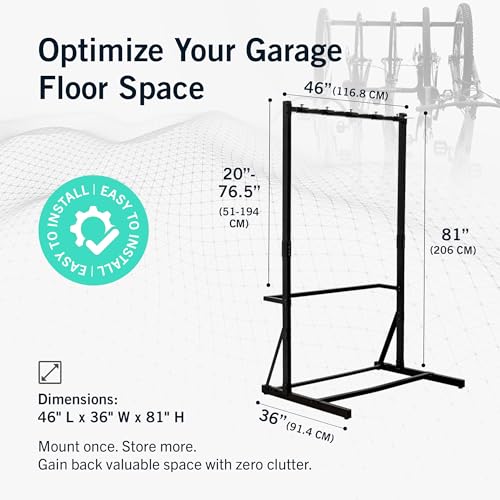 Freestanding 5-Bike Storage Rack For Garage Use