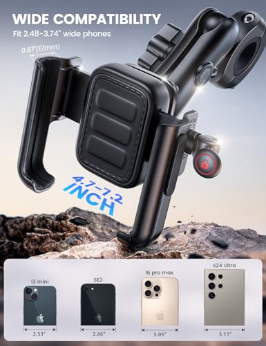 All-Metal Anti-Shake Motorcycle Phone Mount