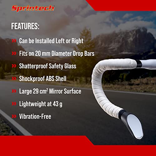 Adjustable Convex Bike Mirror For Drop Bars