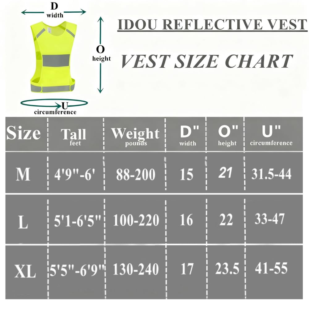 Reflective Safety Running Vest With Storage Pocket
