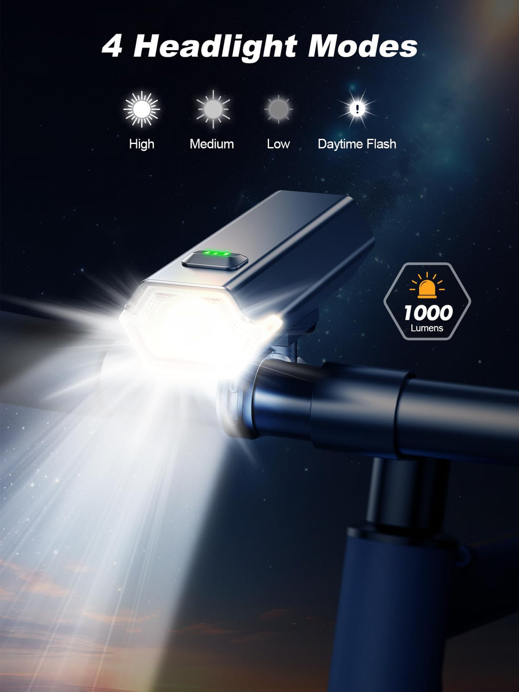 Super Bright Rechargeable Bike Light Set
