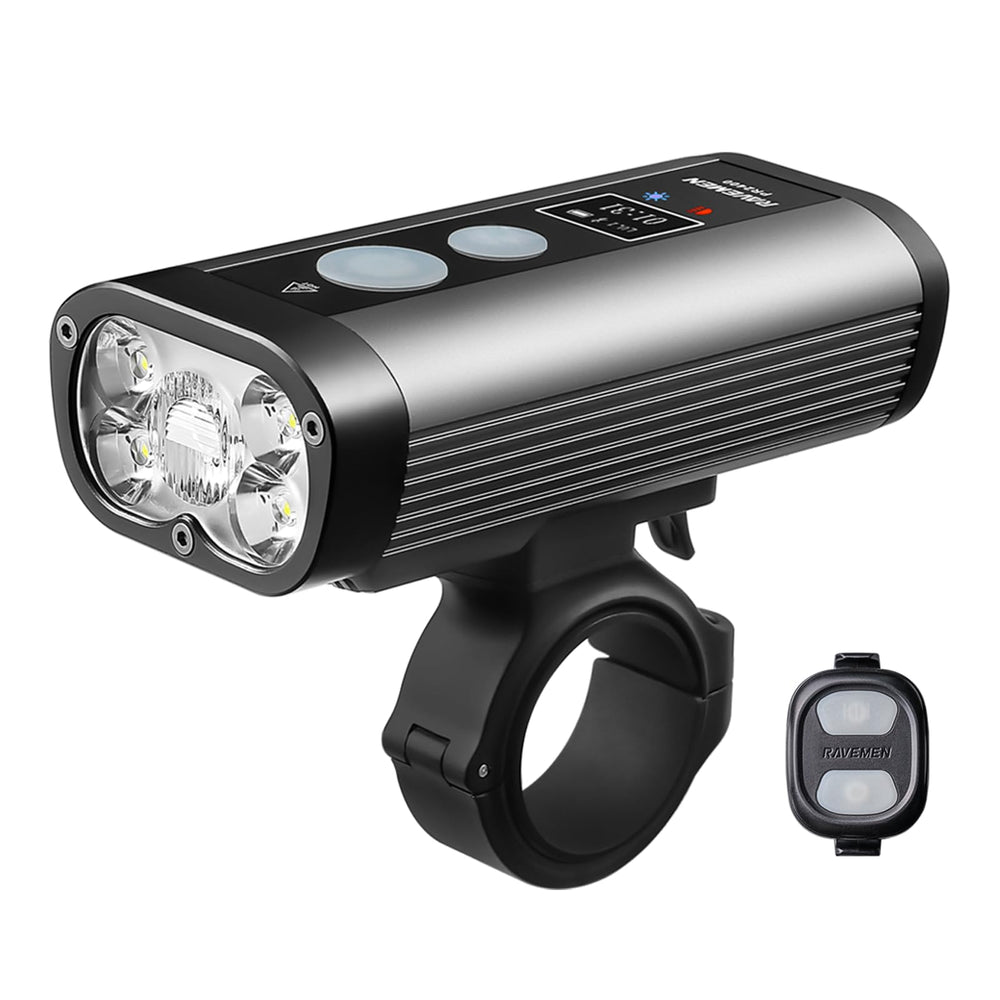 2400-Lumen Bike Headlight With OLED Display
