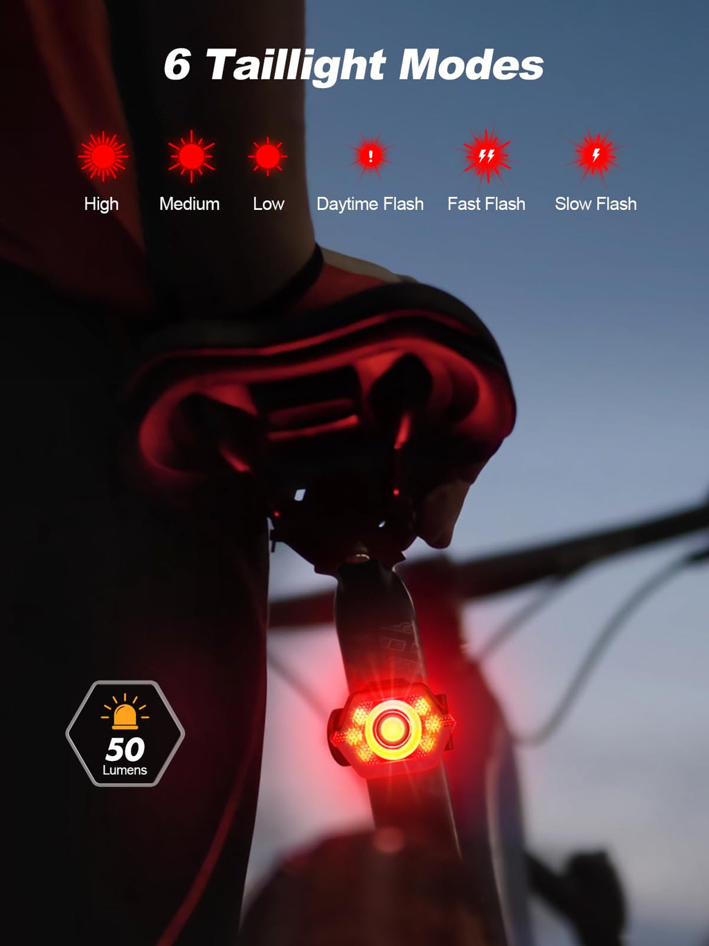 Super Bright Rechargeable Bike Light Set