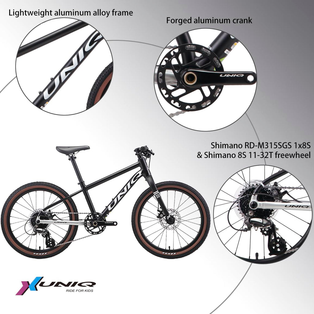 Kids Lightweight Mountain Bike With 8-Speed Gears