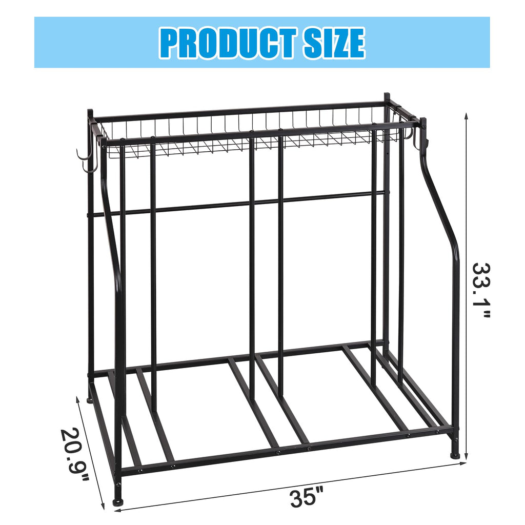 Freestanding 3-Bike Storage Rack for Home Garage
