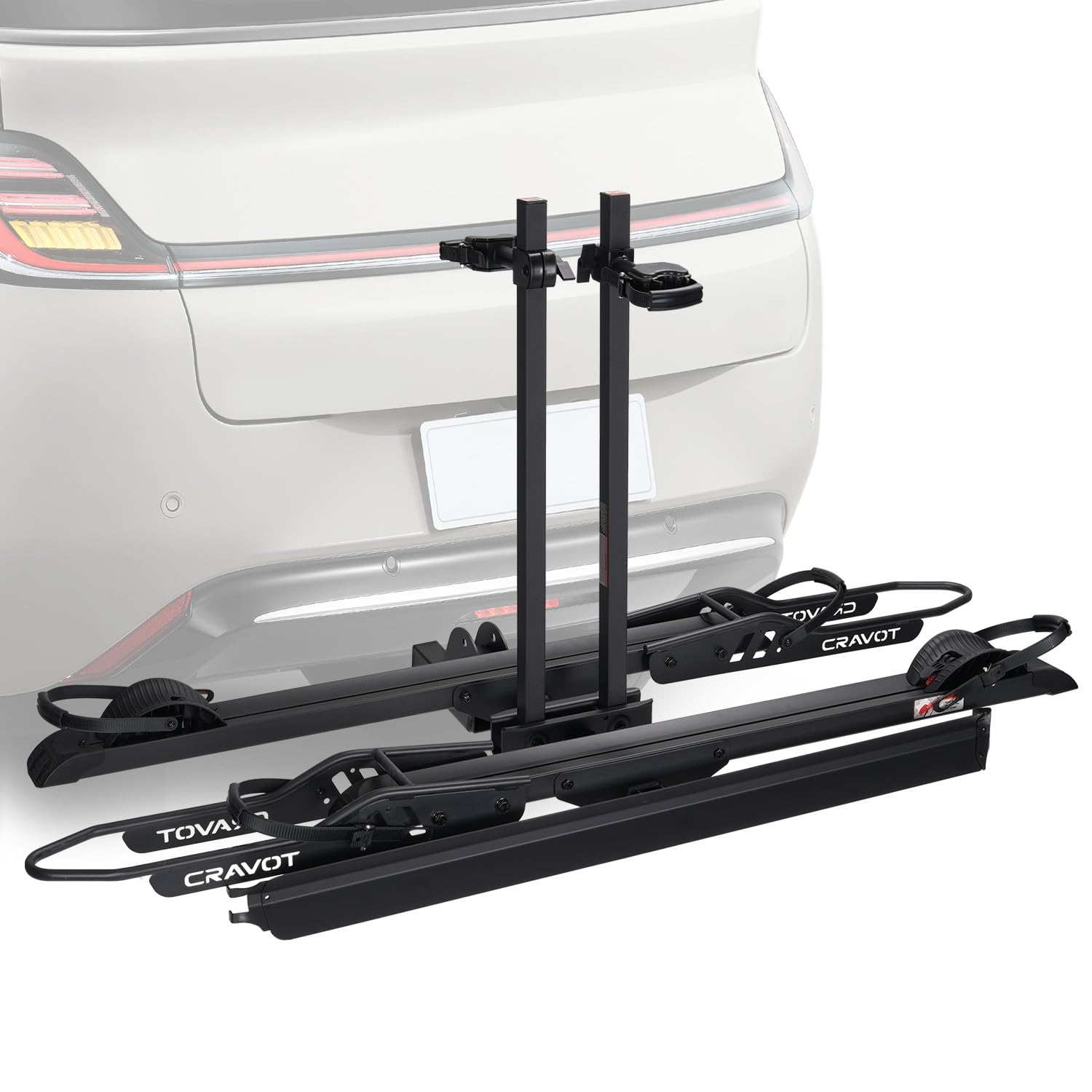 Foldable Heavy-Duty E-Bike Hitch Carrier Rack