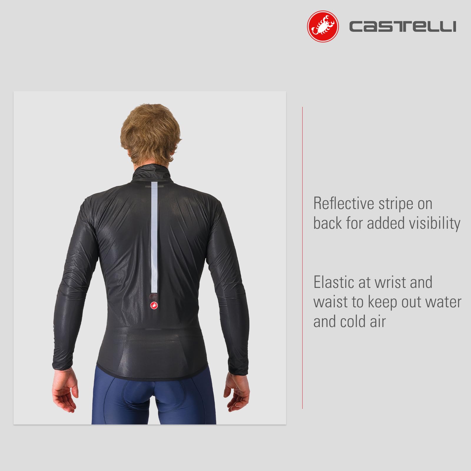 Men’s Waterproof Reflective Cycling Shell Jacket