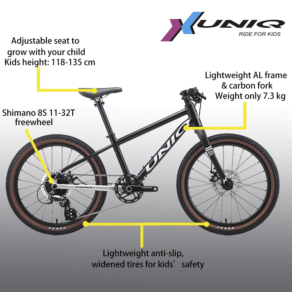 Kids Lightweight Mountain Bike With 8-Speed Gears