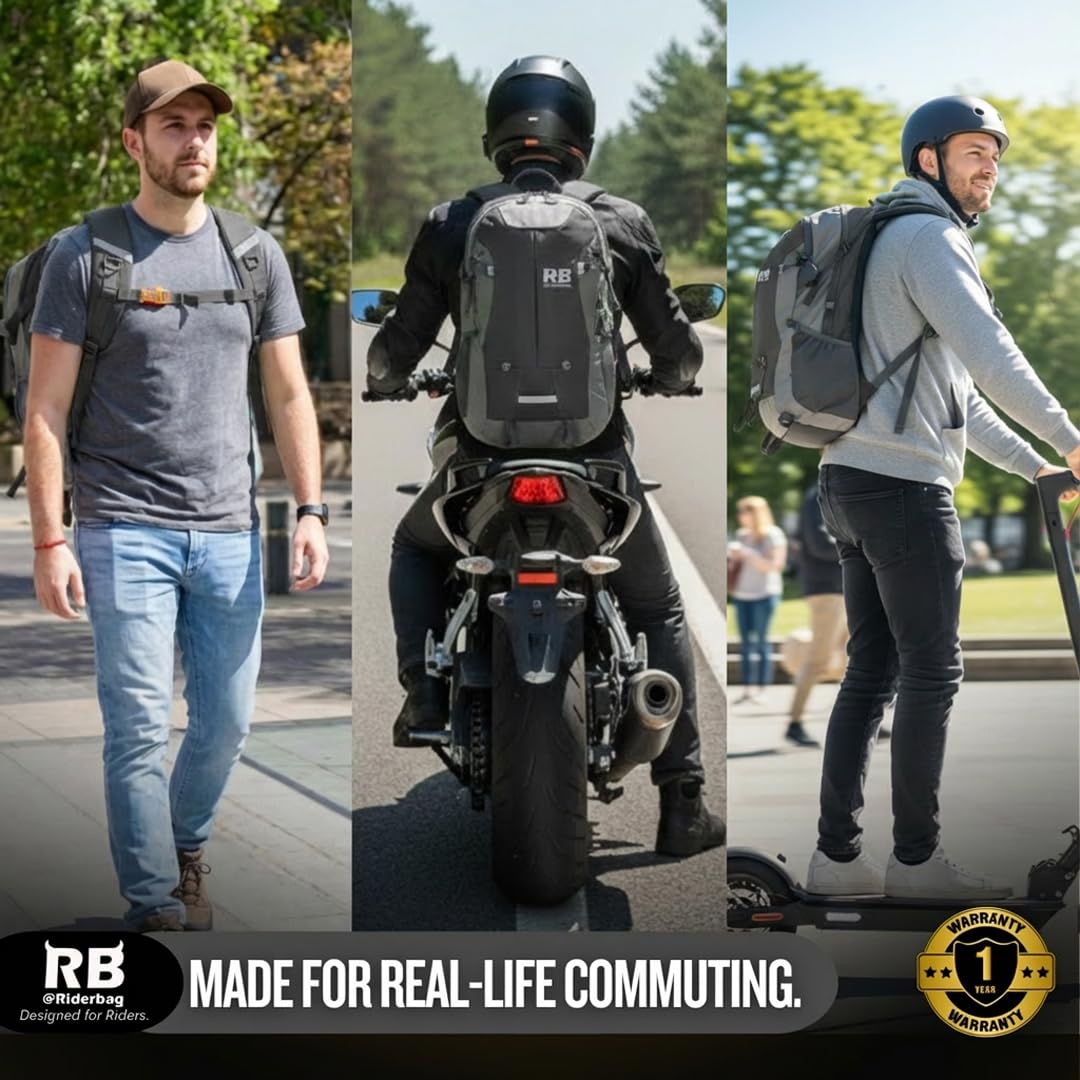 High-Visibility Reflective Rider Travel Backpack