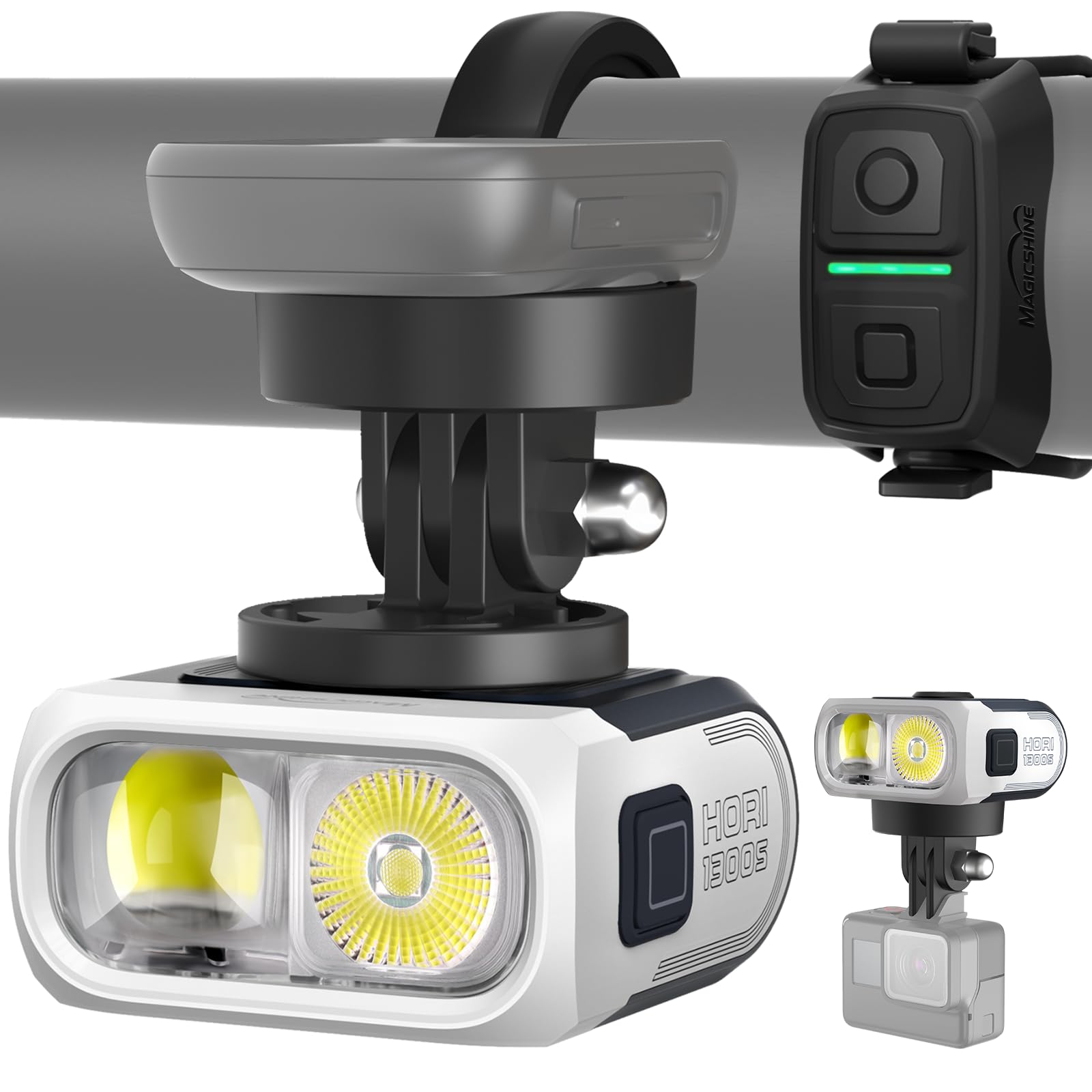 1300-Lumen USB Rechargeable Bike Headlight