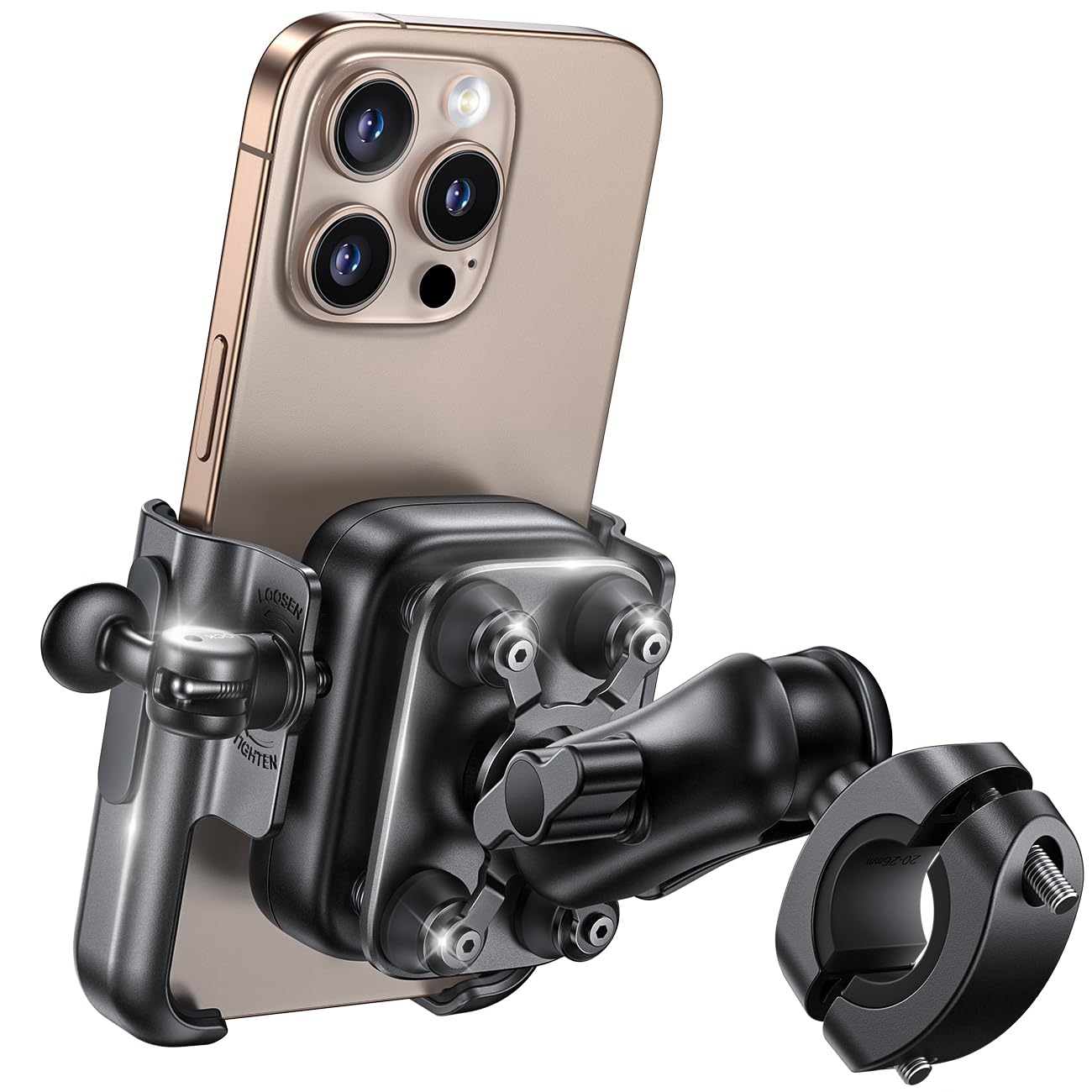 All-Metal Anti-Shake Motorcycle Phone Mount
