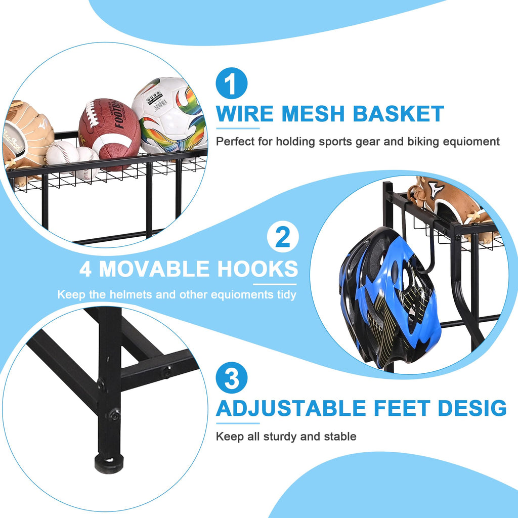 Freestanding 3-Bike Storage Rack for Home Garage