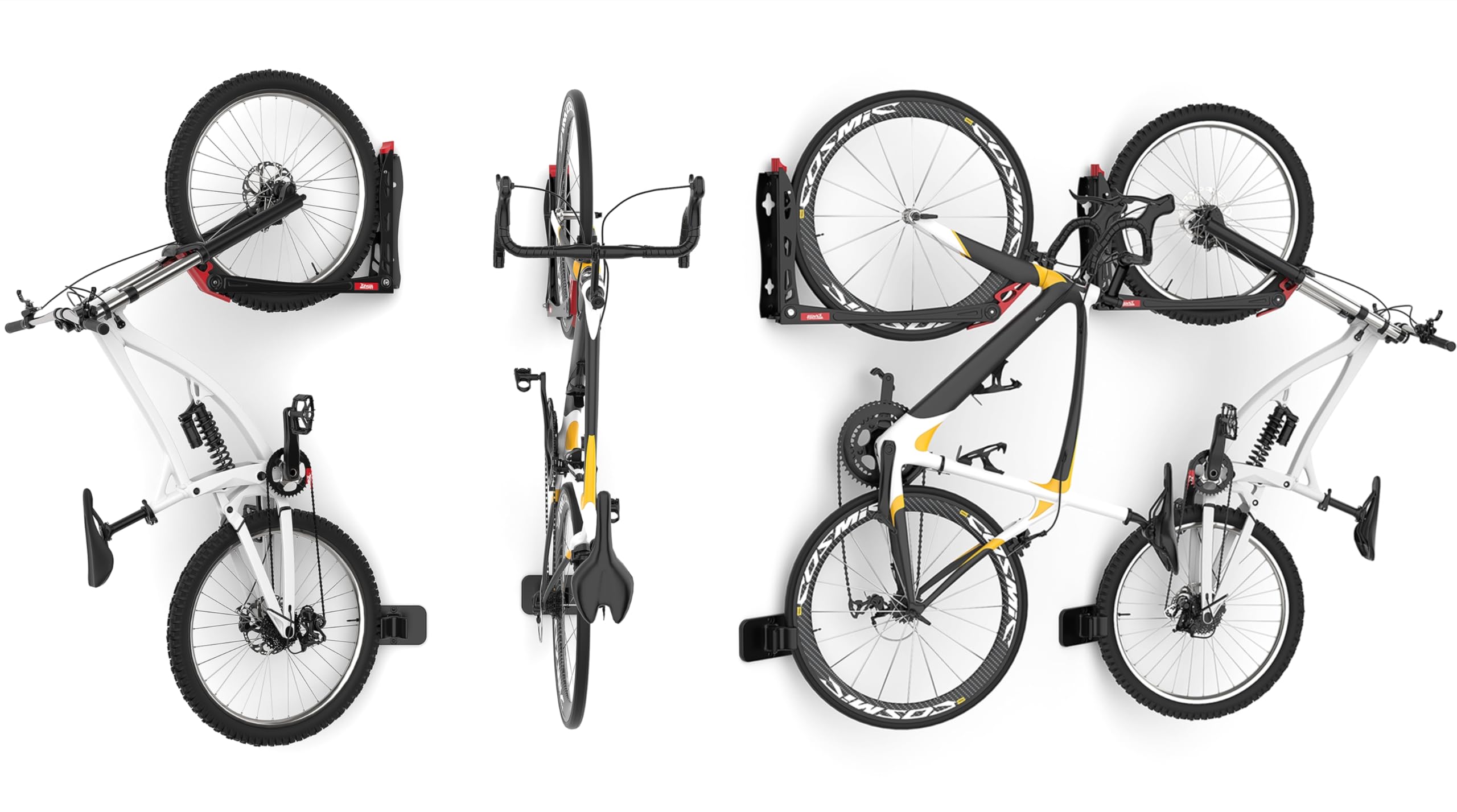 Swivel Wall-Mounted Vertical Bike Storage Rack