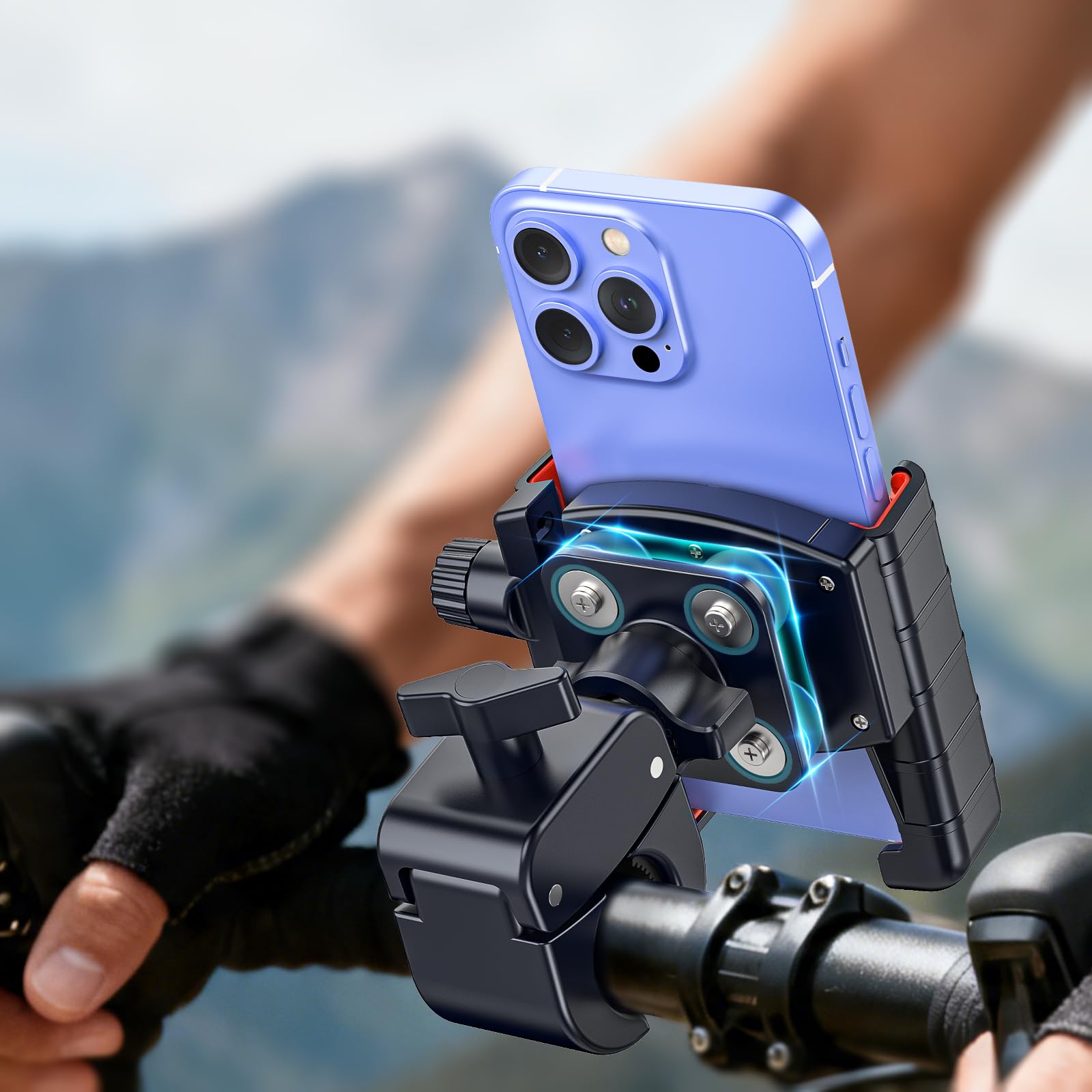 Shockproof Bike Phone Mount With Secure Lock