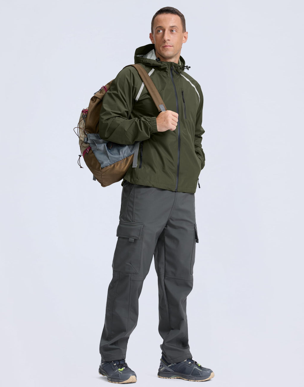 Men’s Packable Waterproof Cycling Rain Jacket