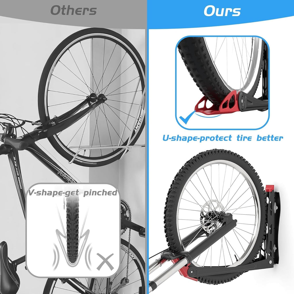 Swivel Wall-Mounted Vertical Bike Storage Rack