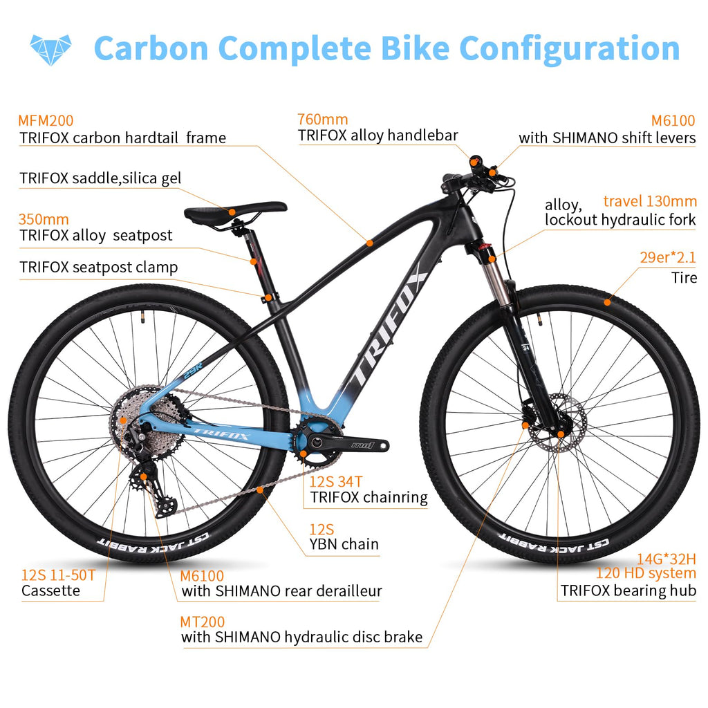 Carbon Mountain Bike With 12-Speed Drivetrain