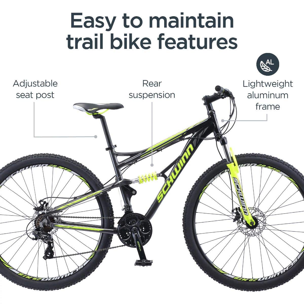 29-Inch Full Suspension Mountain Bike With 24 Speeds
