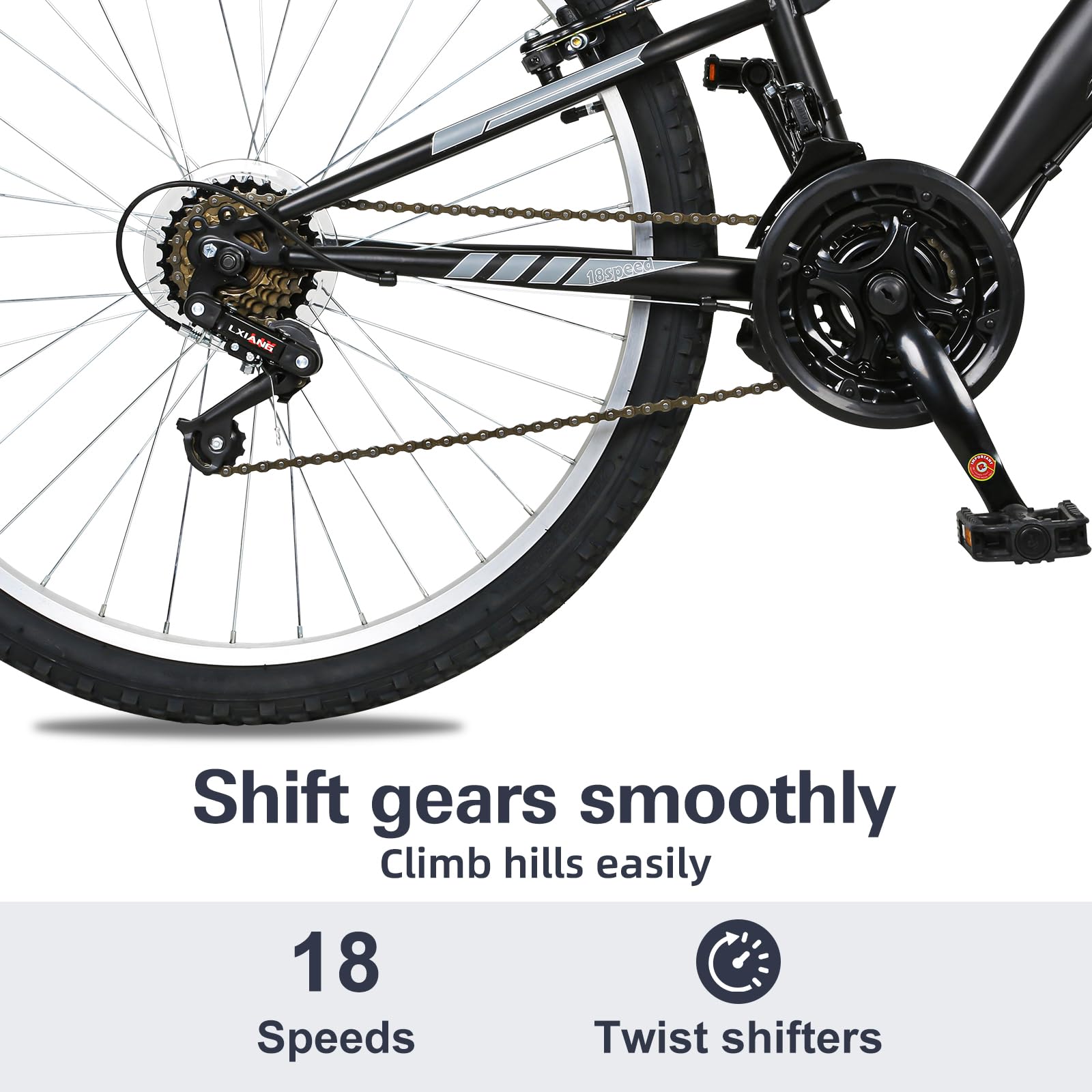 Dual Suspension Mountain Bike With Multi-Speed Gears