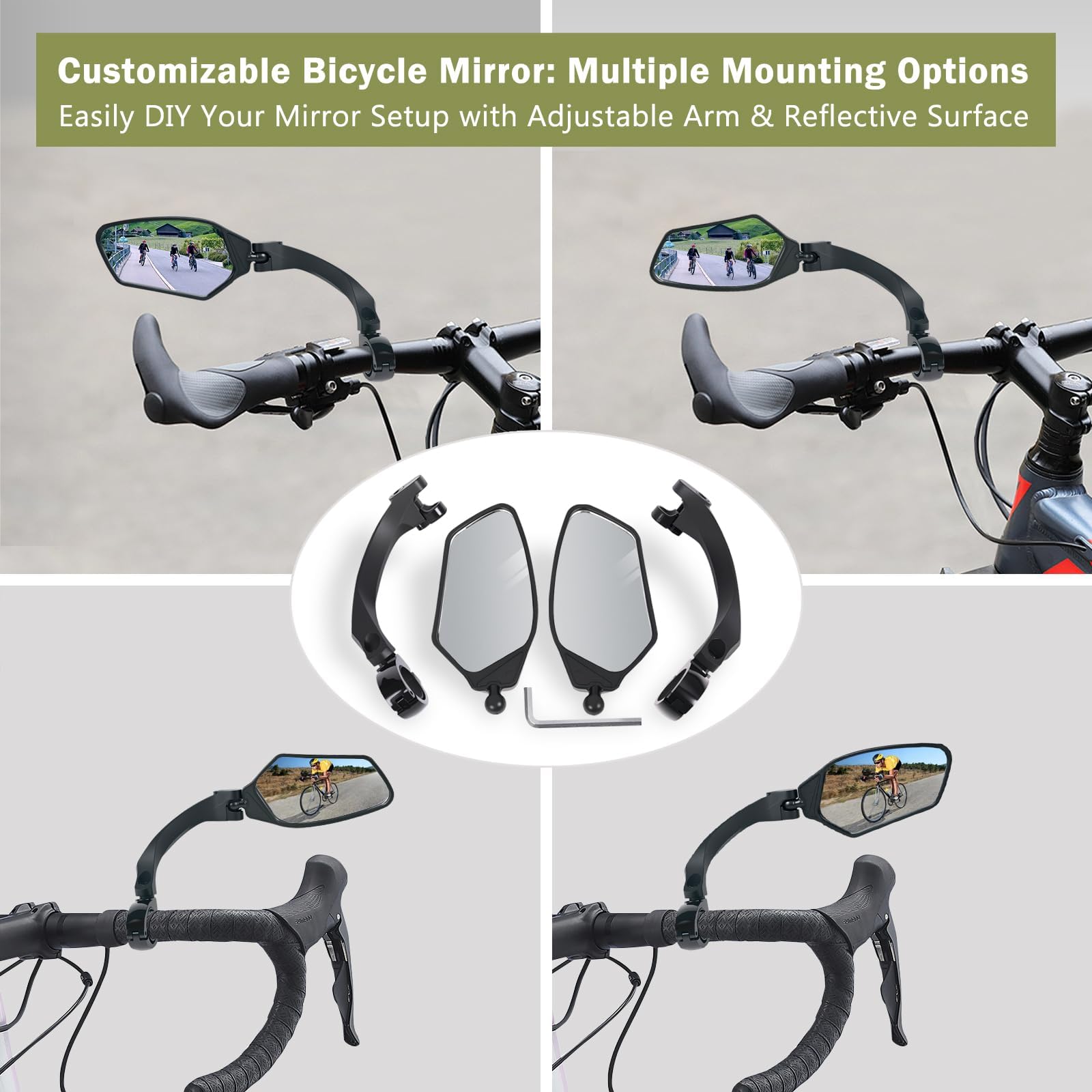 Adjustable Handlebar Bike Rear View Mirror