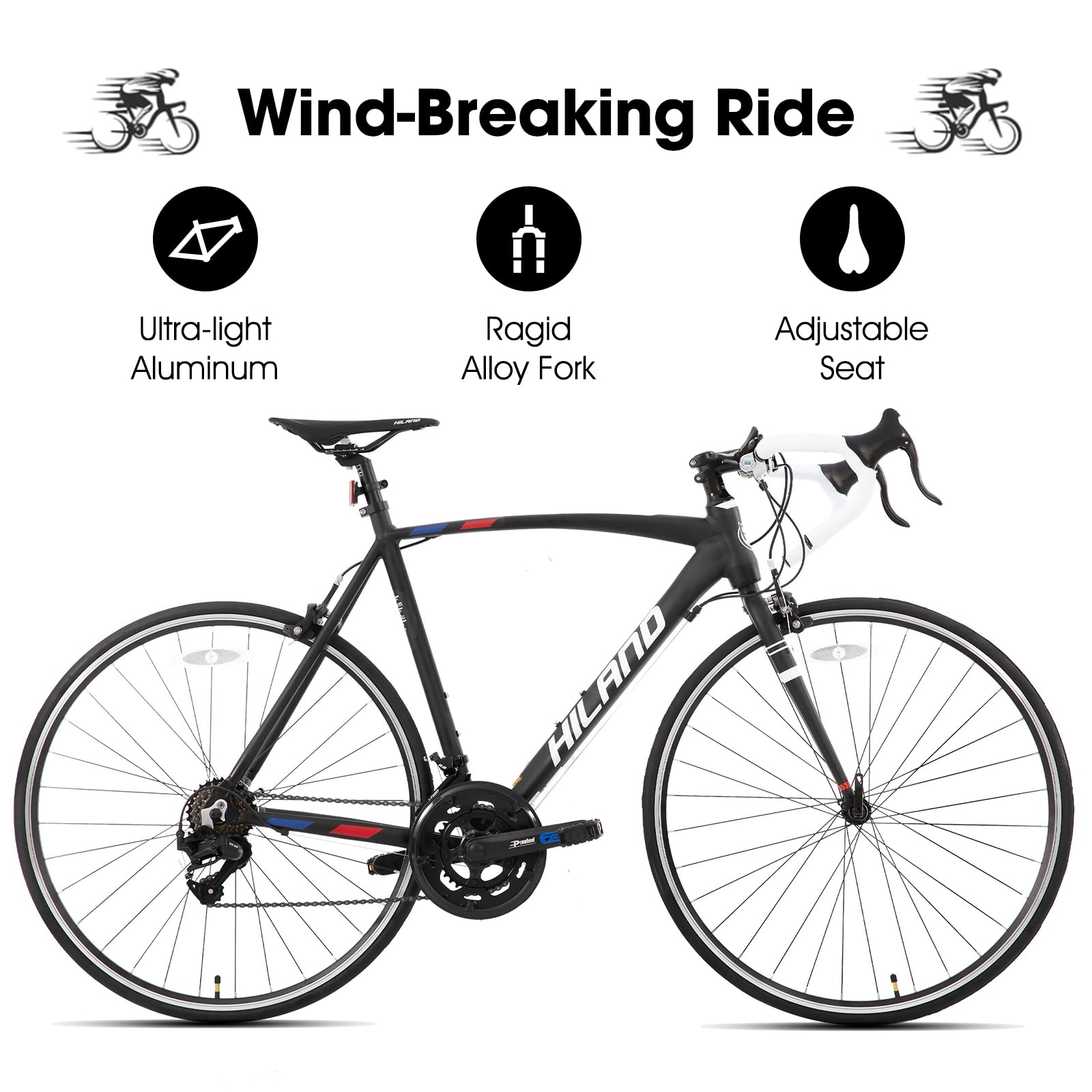 700C Aluminum Road Bike With 14-Speed Gears