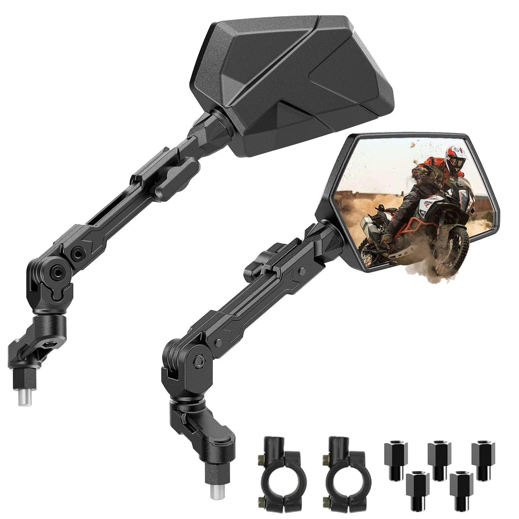 Extendable 360° Adjustable Convex Handlebar Mirror