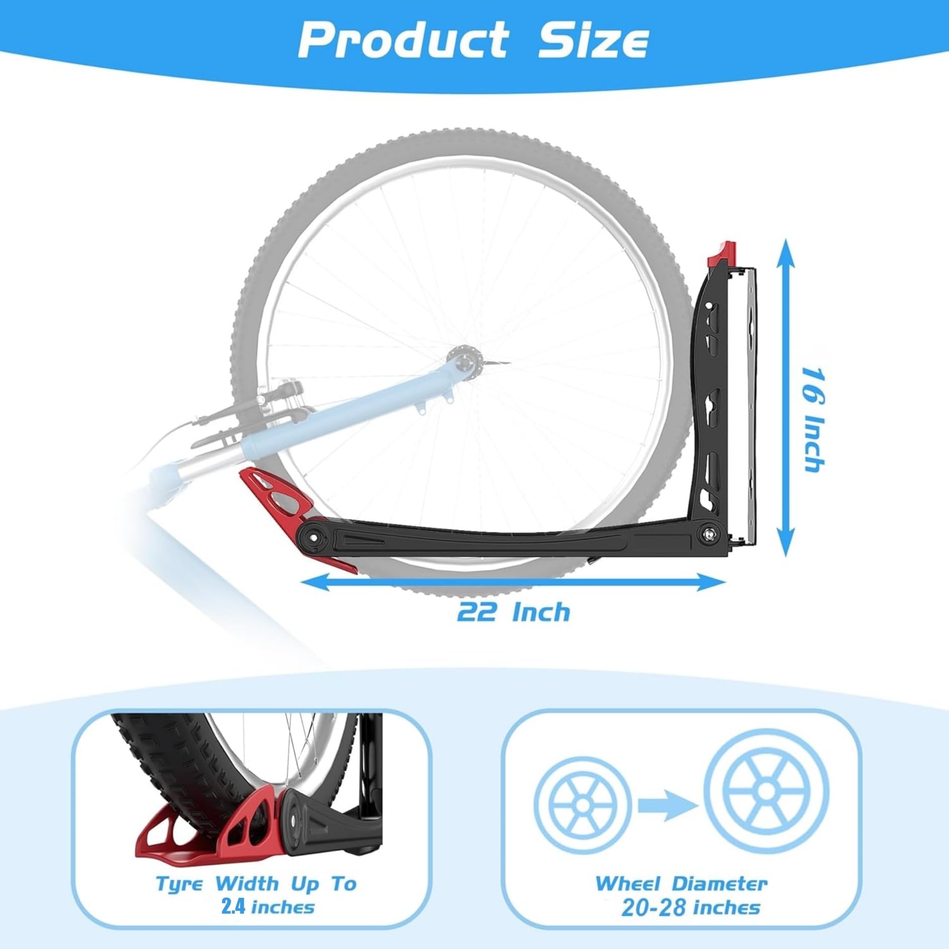 Swivel Wall-Mounted Vertical Bike Storage Rack