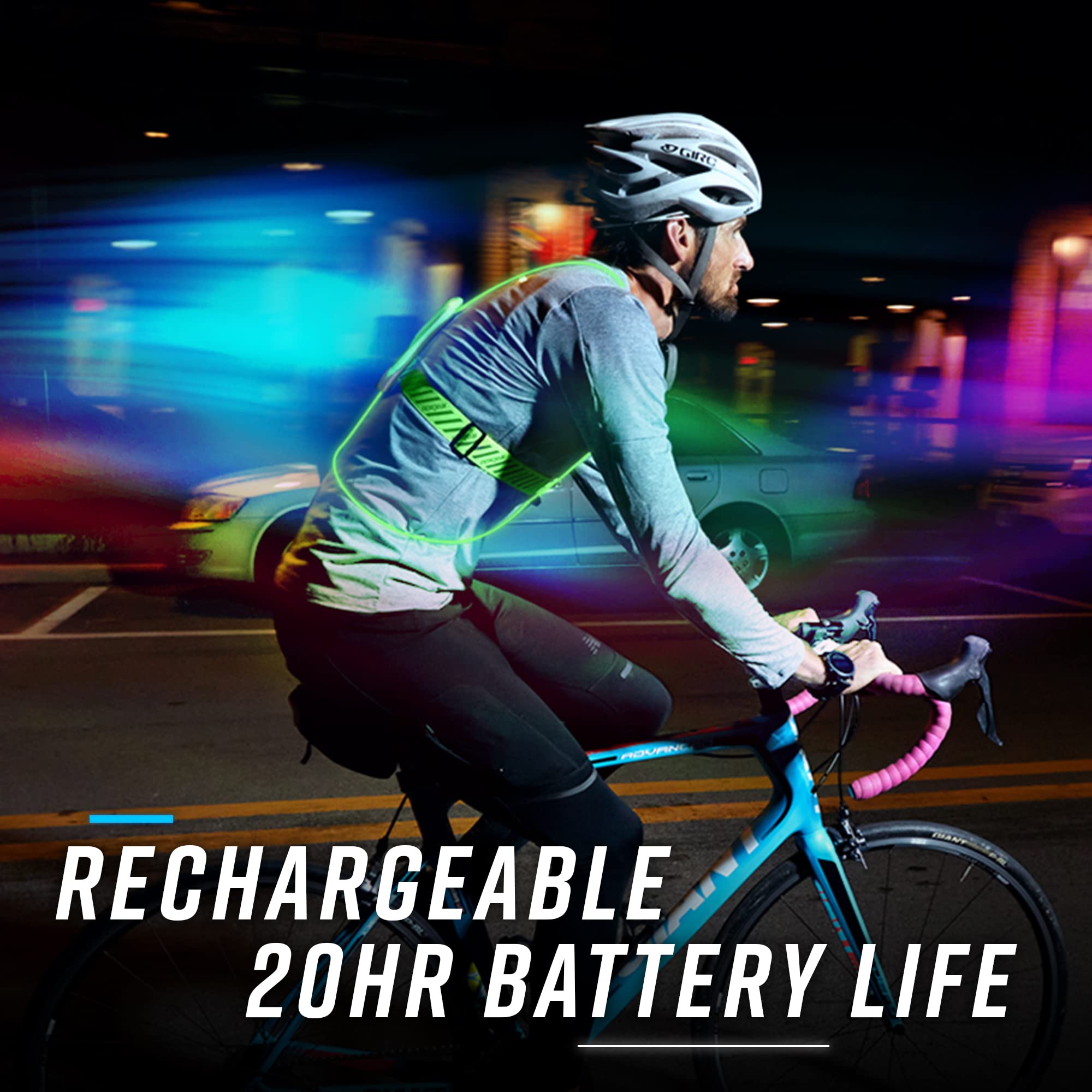 Rechargeable LED Reflective Running Safety Vest