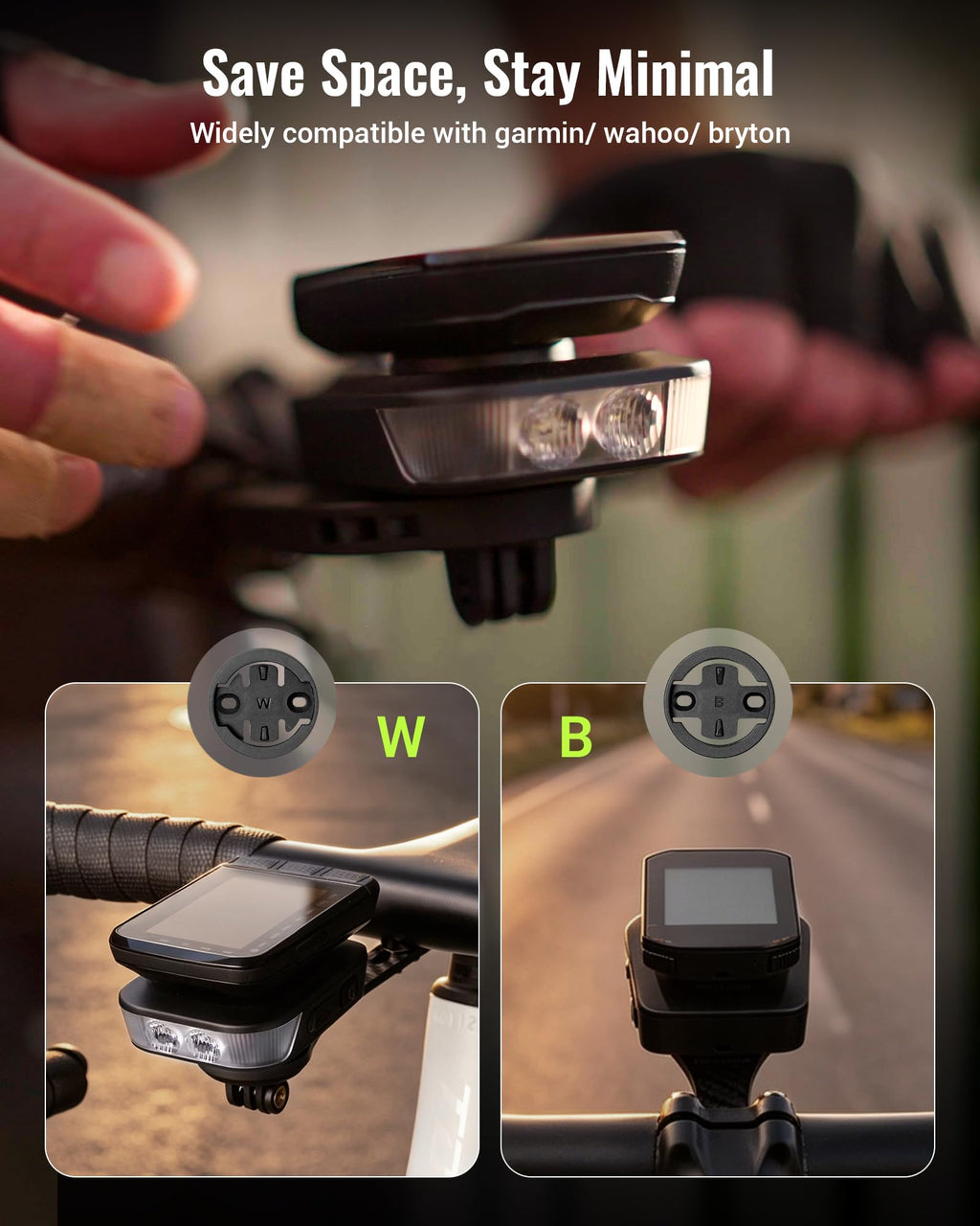 Wide-Angle USB Rechargeable Bike Headlight