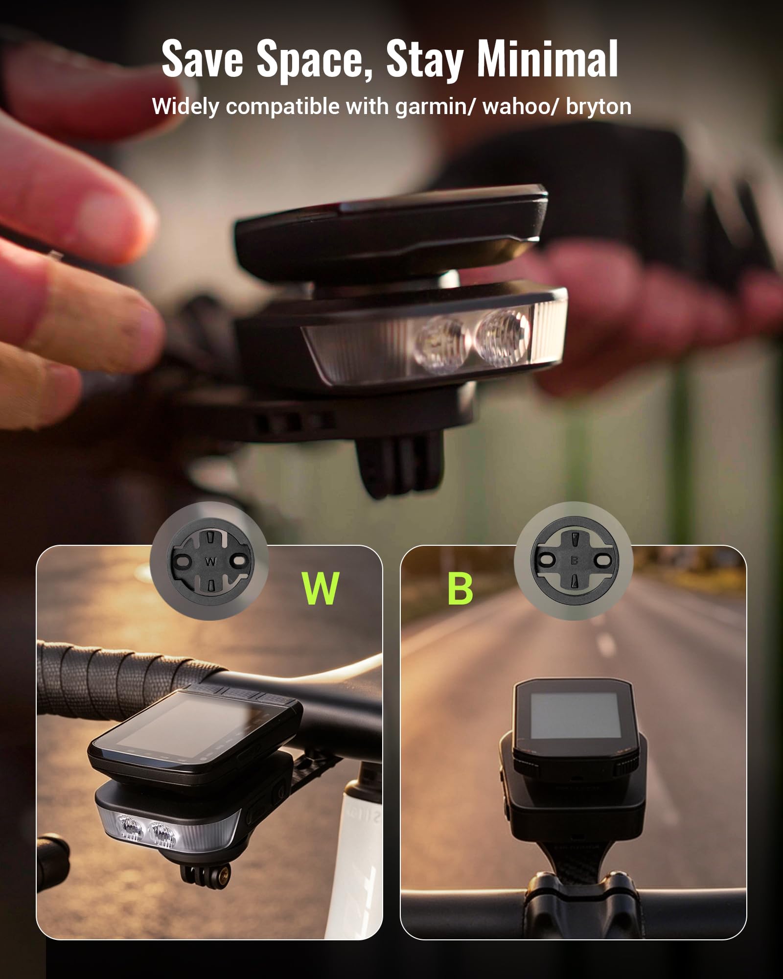 Wide-Angle USB Rechargeable Bike Headlight
