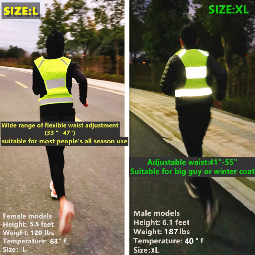 Reflective Safety Running Vest With Storage Pocket
