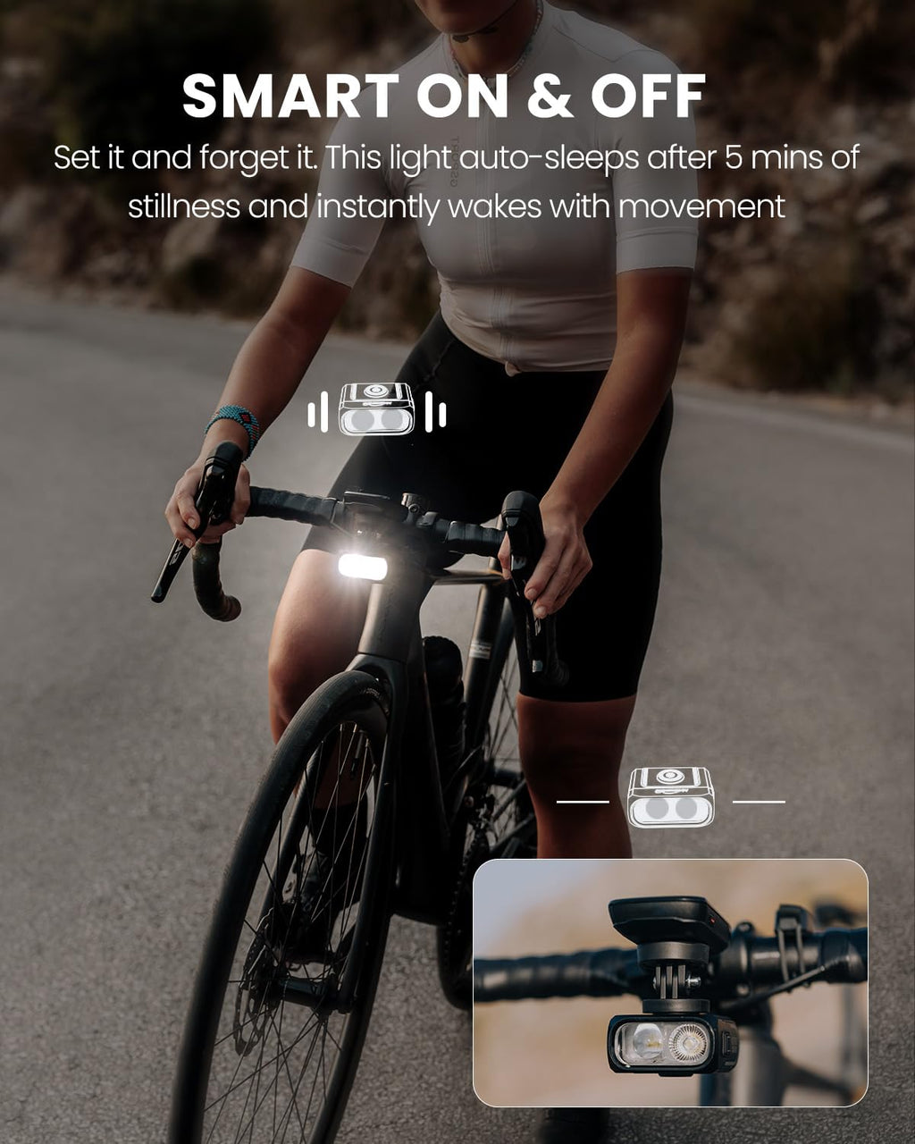 1300-Lumen USB Rechargeable Bike Headlight