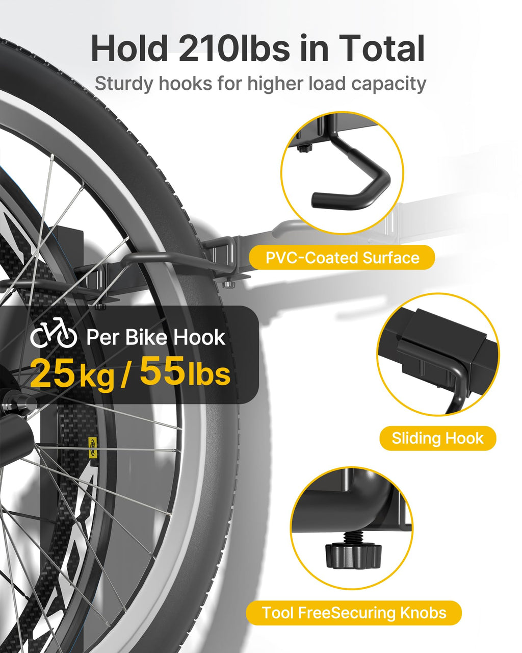 Freestanding Indoor Bike Storage Rack Stand