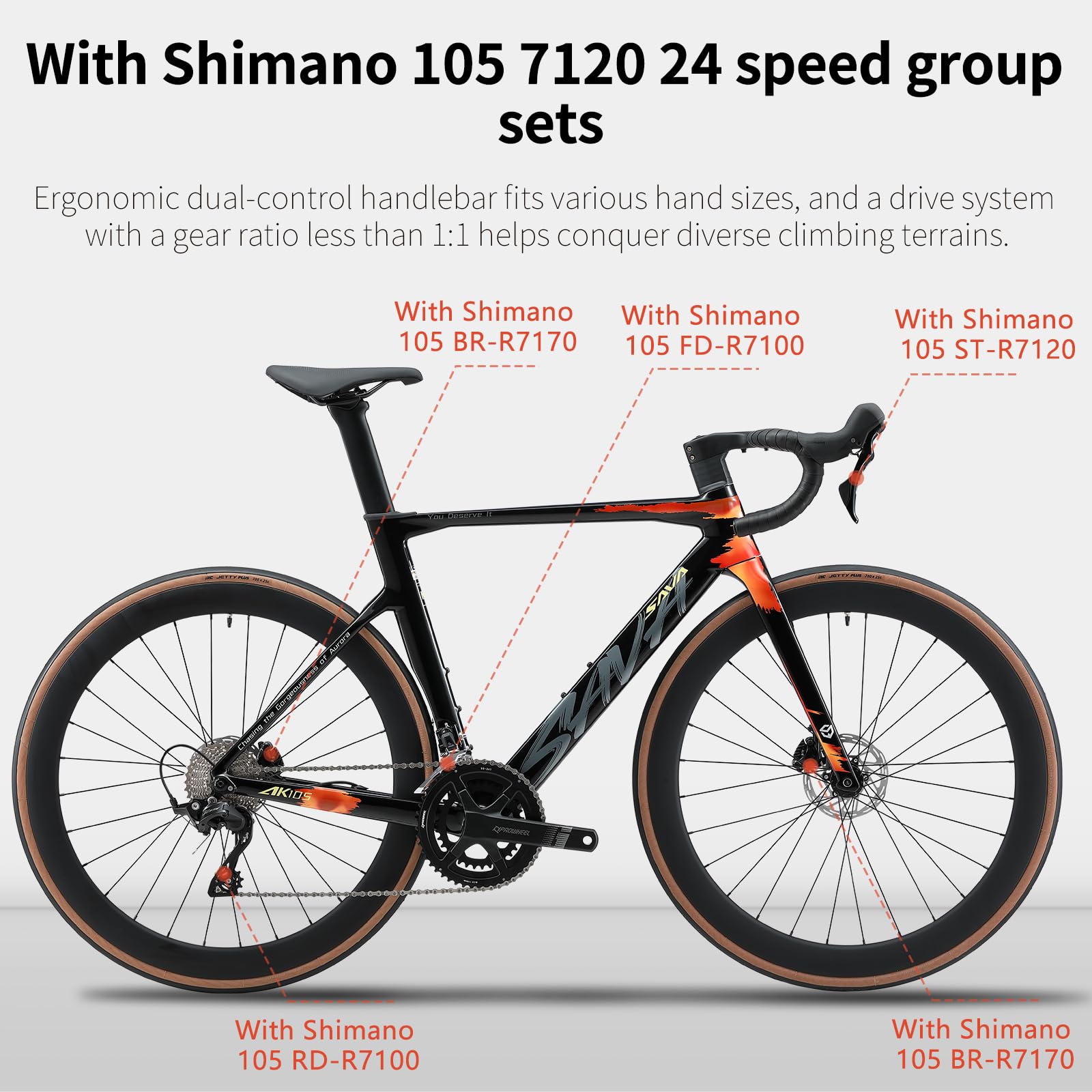Full Carbon Road Bike With Hydraulic Disc Brakes