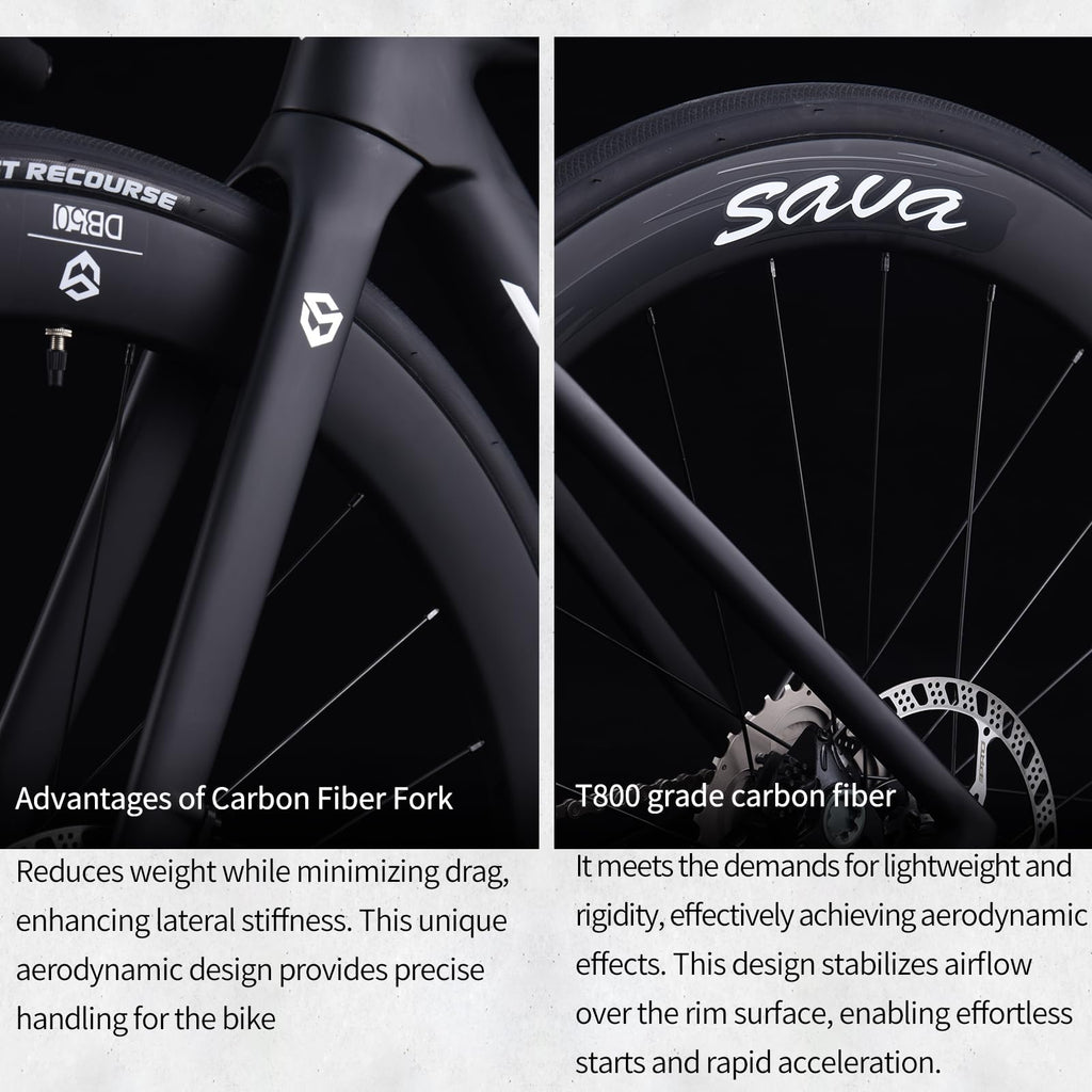 Carbon Road Bike With 24-Speed Shimano Drivetrain