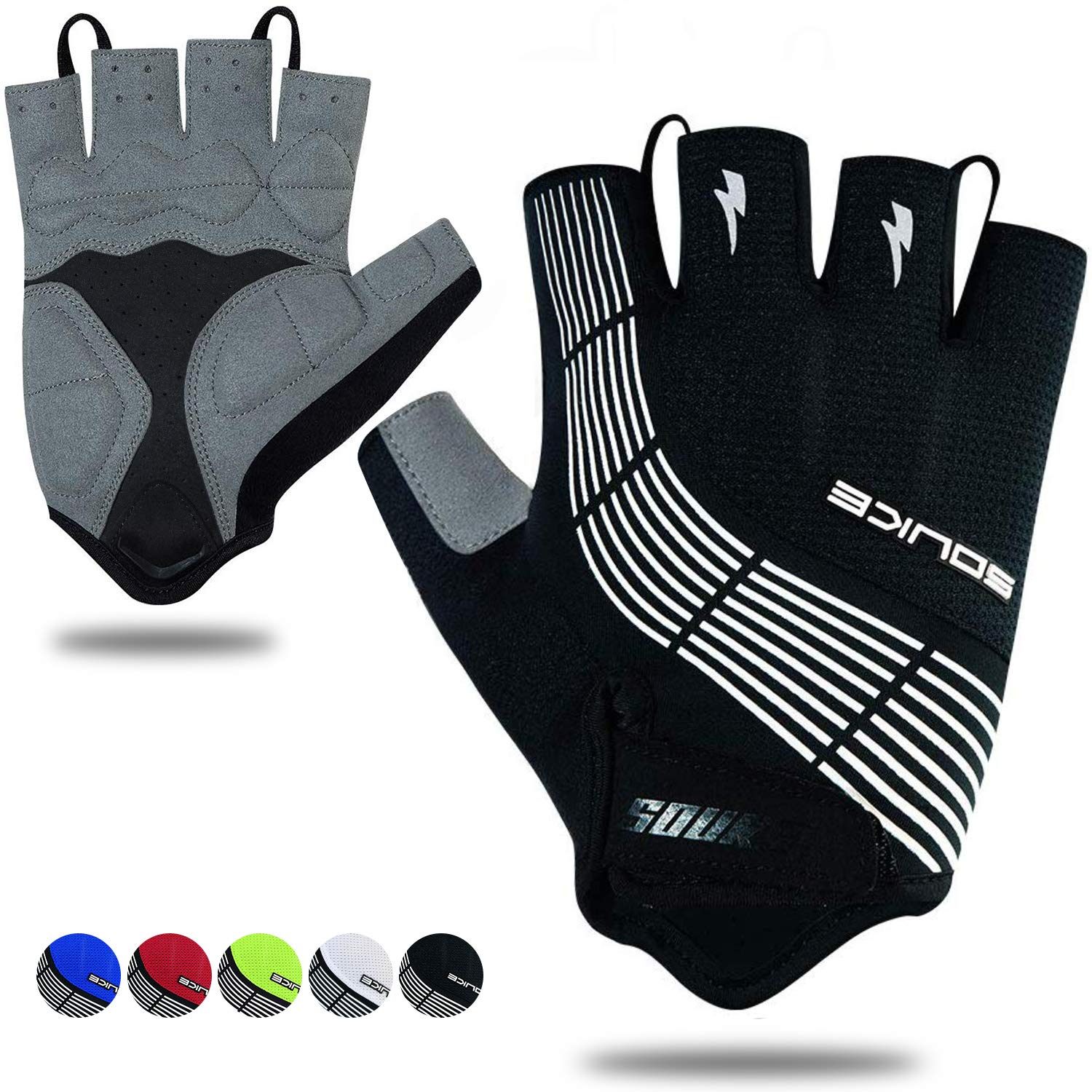 Padded Half-Finger Cycling Gloves With Grip