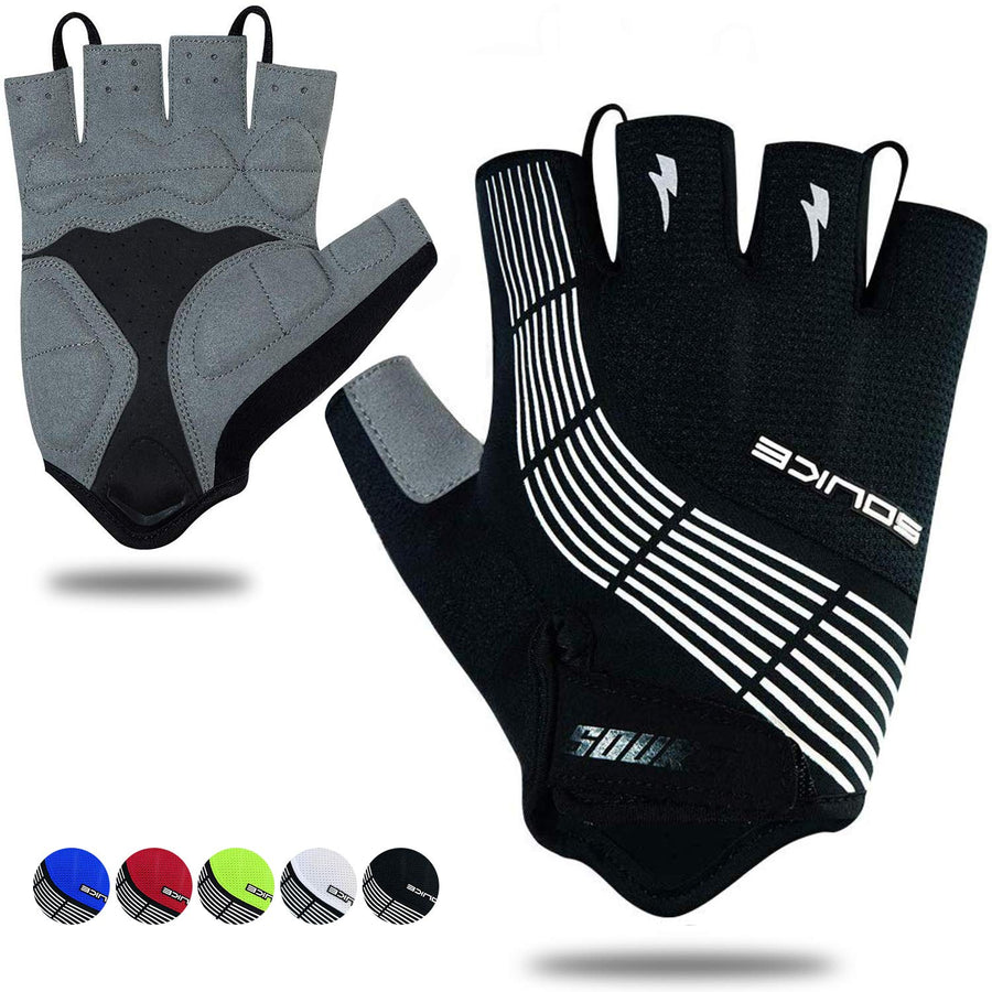 Padded Half-Finger Cycling Gloves With Grip