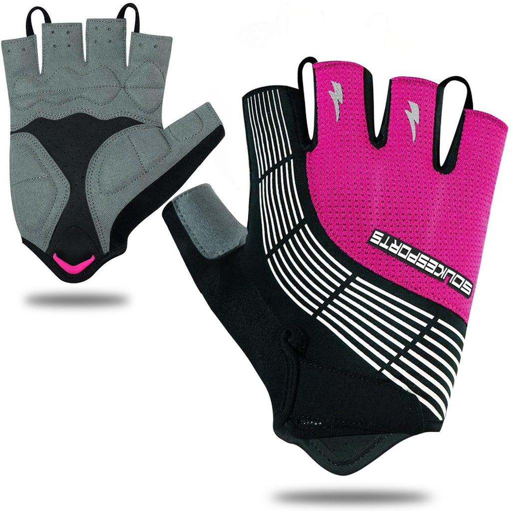 Padded Half-Finger Cycling Gloves With Grip