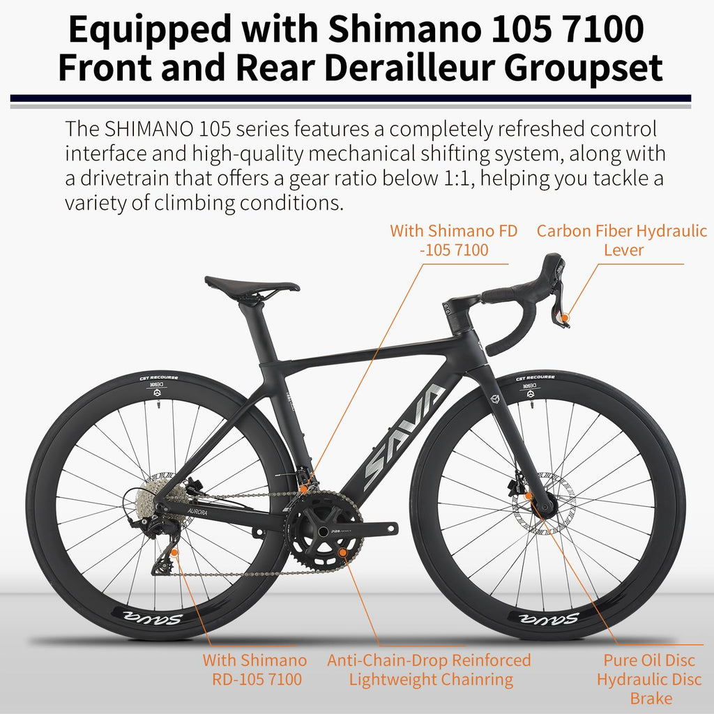Carbon Road Bike With 24-Speed Shimano Drivetrain