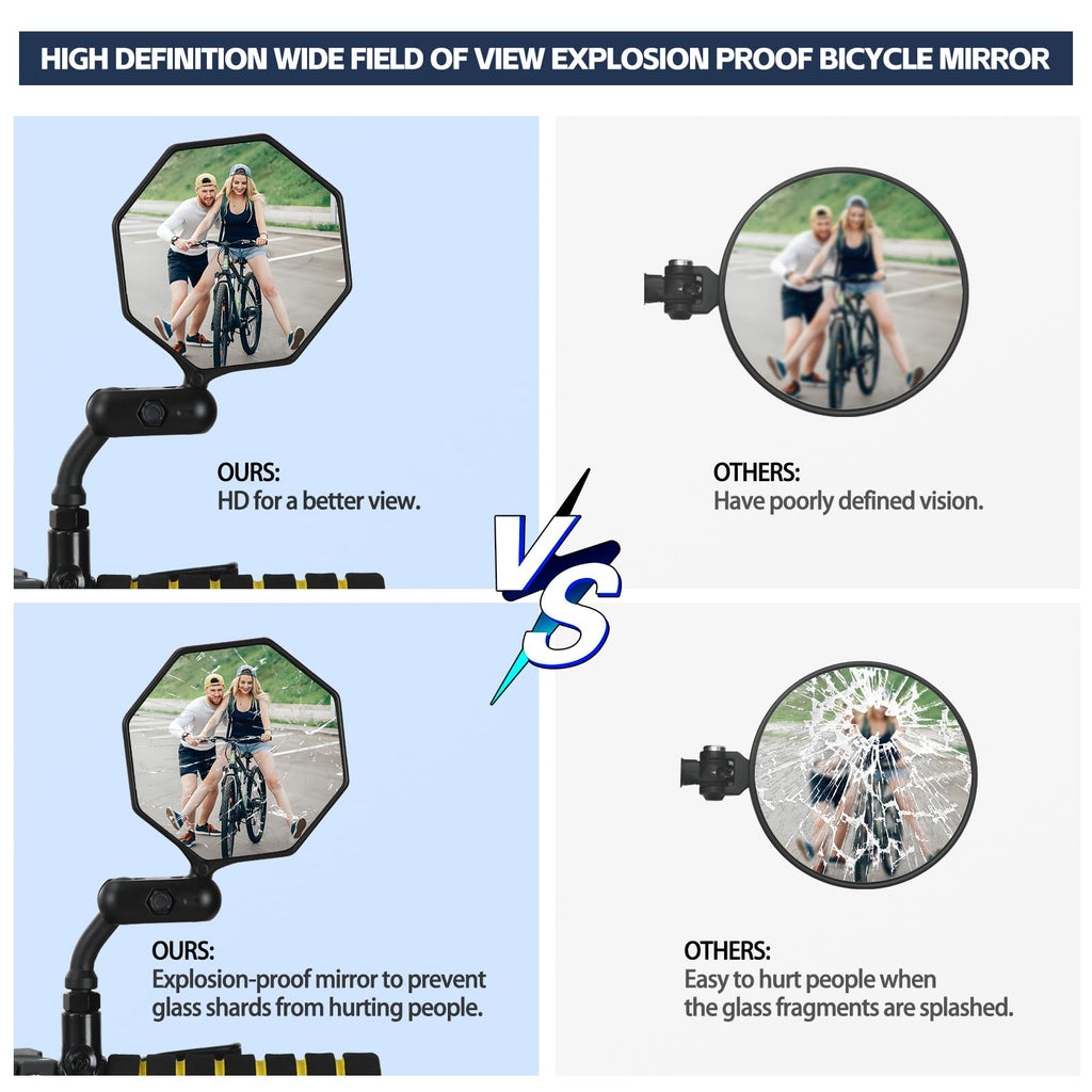 Aluminum Alloy Handlebar Bike Mirror Set