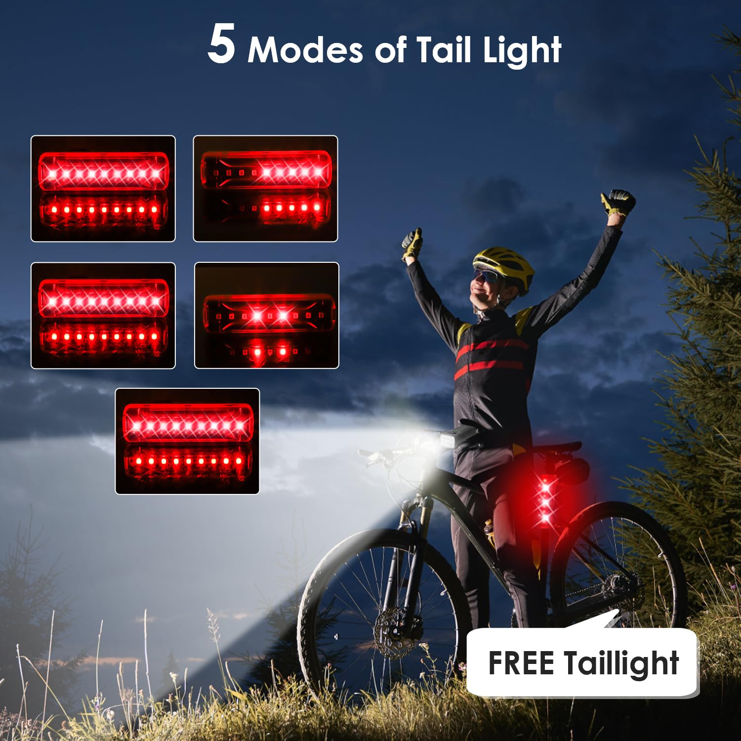Rechargeable High-Output Bike Light Set