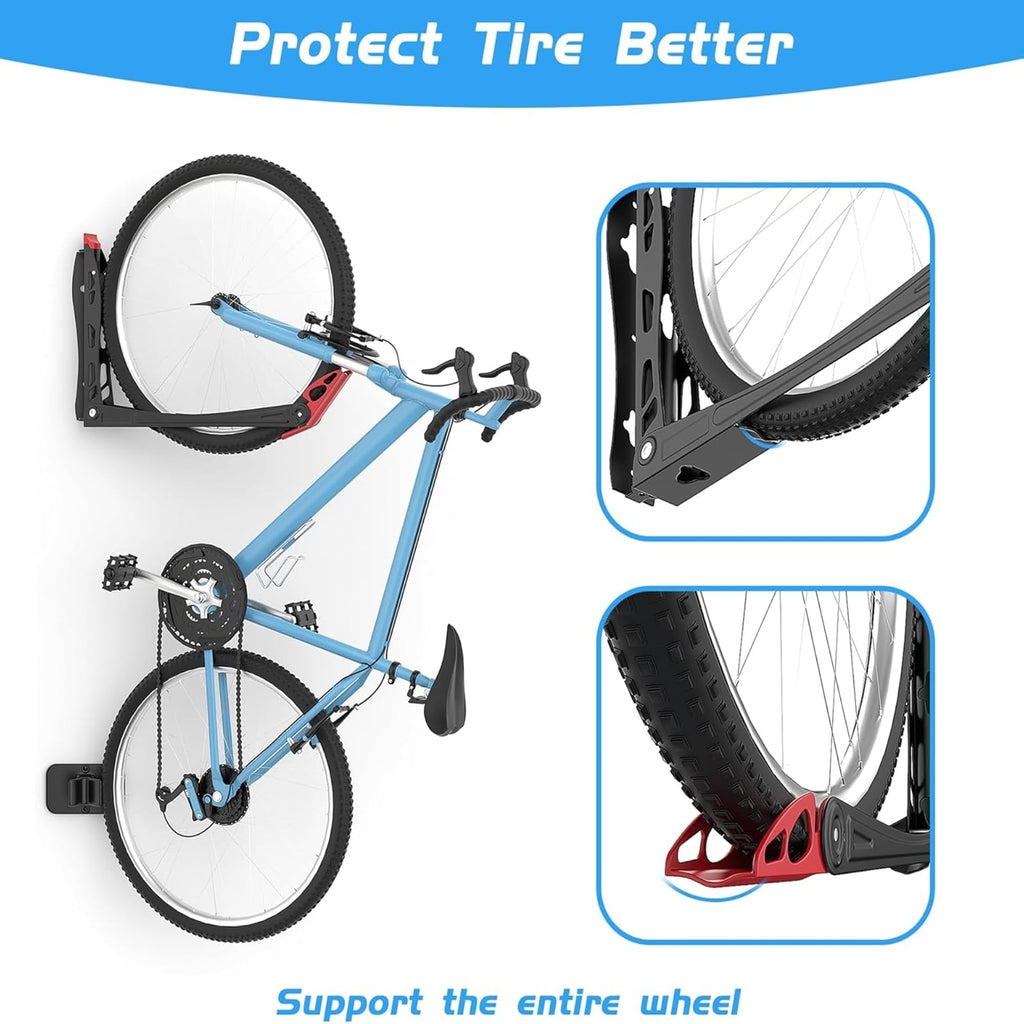 Swivel Wall-Mounted Vertical Bike Storage Rack