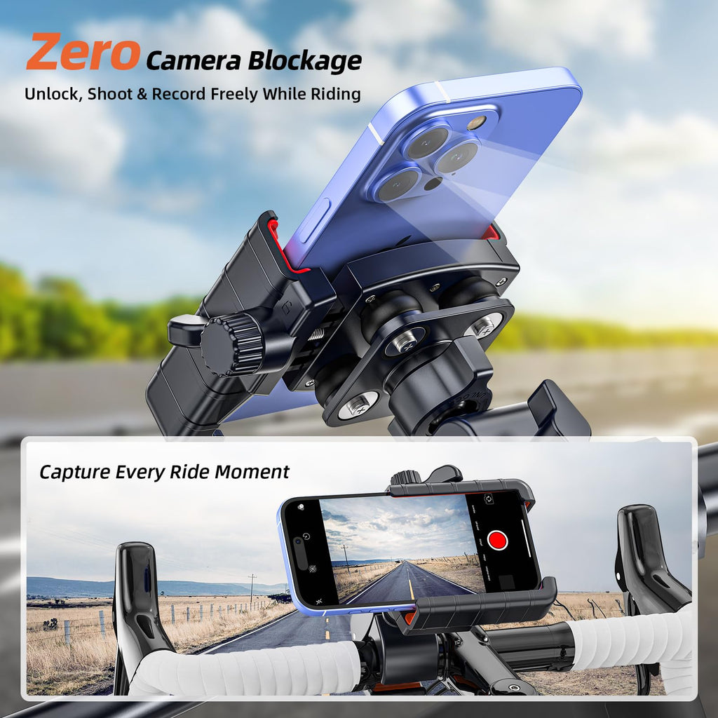 Shockproof Bike Phone Mount With Secure Lock