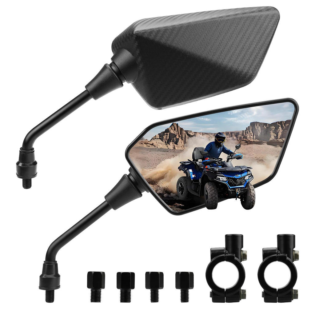 HD Handlebar Mirrors With Universal Mount Set