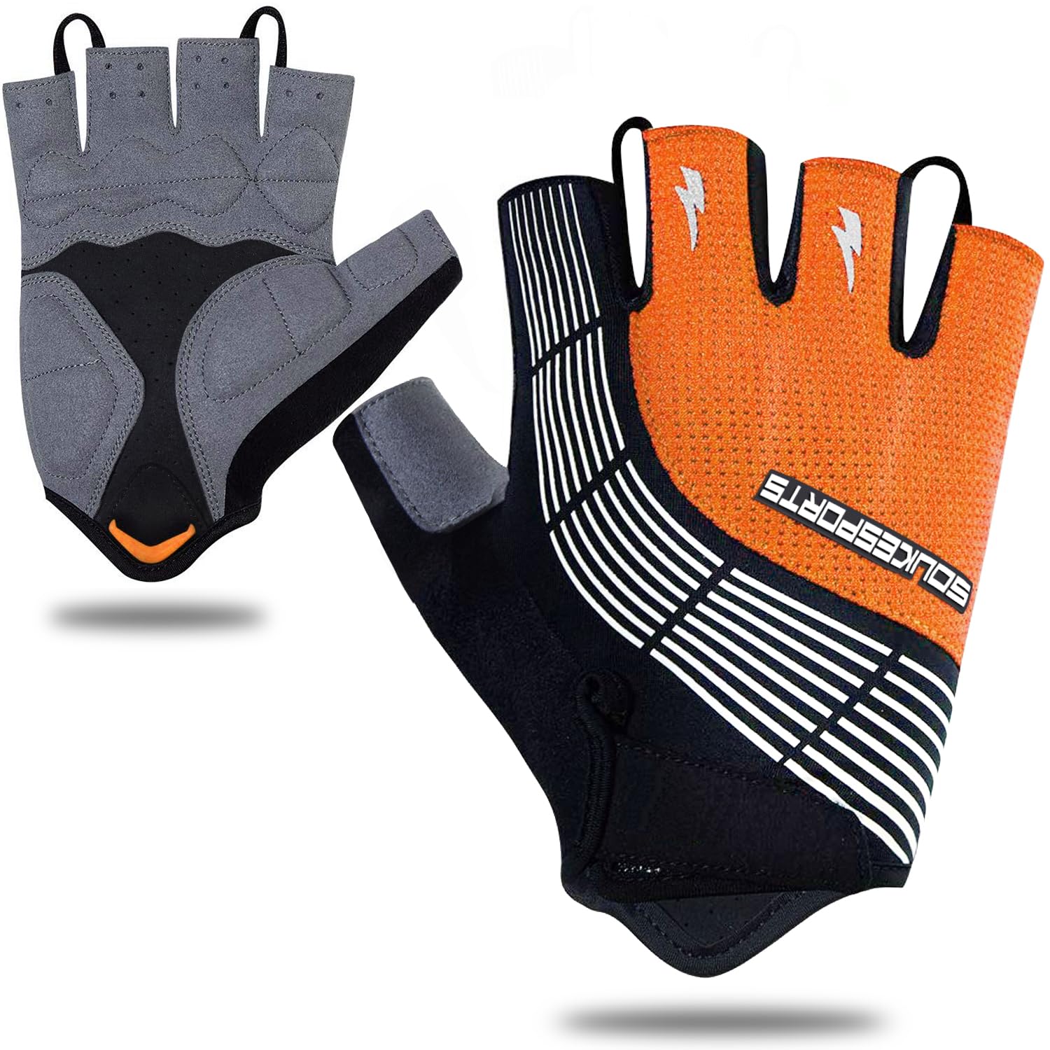 Padded Half-Finger Cycling Gloves With Grip